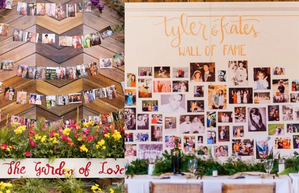 Unique Wedding Details_ Memory Lane Display